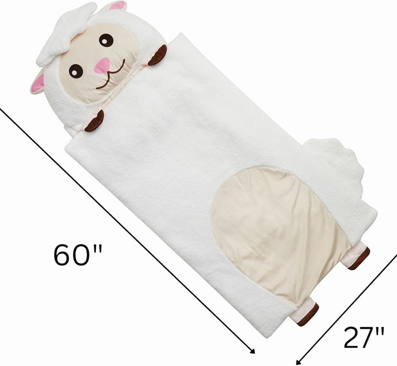 Unicorns & Robots Kid's Nap Buddies Character Preschool Nap Mat, Toddler Sleeping Bag with Pillow for Daycare, Ages 3+ - Image 2